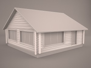 Wooden house medium 3D Model