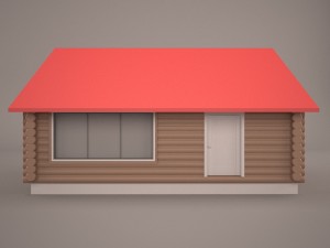 Wooden house medium 3D Model