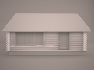 Wooden house medium 3D Model