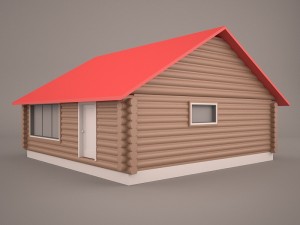 Wooden house medium 3D Model