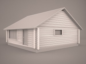 Wooden house medium 3D Model