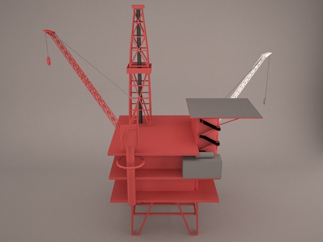 Oil rig Modello 3D .c4d .max .obj .3ds .fbx .stl .blend 