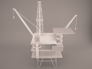 Oil rig Modello 3D