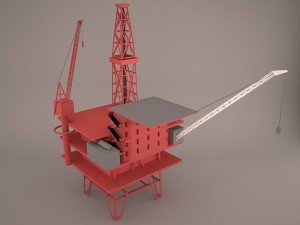 Oil rig Modello 3D