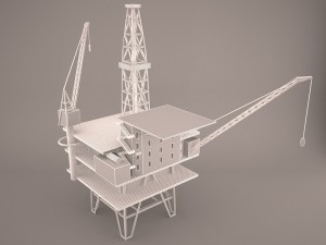 Oil rig Modello 3D