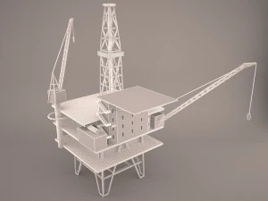 Oil rig 3D Model