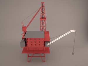 Oil rig Modello 3D