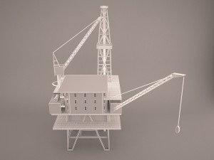 Oil rig Modello 3D