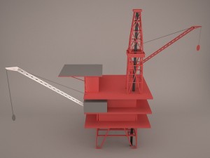 Oil rig Modello 3D
