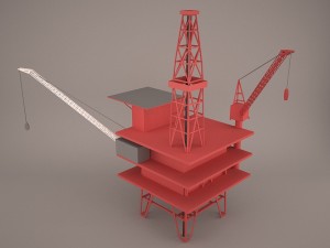 Oil rig Modello 3D