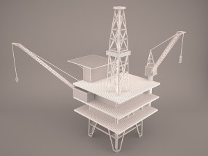 Oil rig Modello 3D