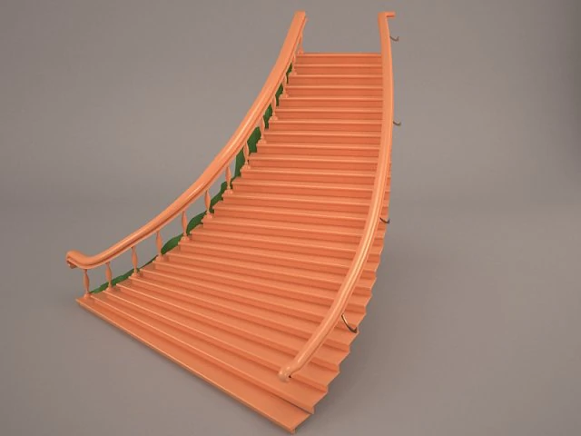 Stairs 3D Model .c4d .max .obj .3ds .fbx .stl .blend