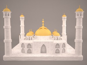 Taj mahal 3D मॉडल