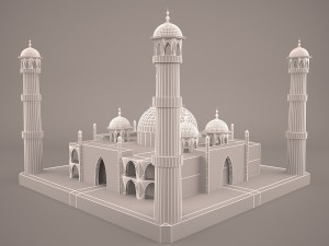 Taj mahal 3D Model
