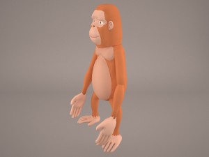 Cartoon ape 3D Model