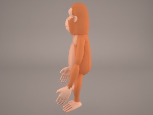 Cartoon ape 3D Model