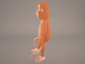 Cartoon ape 3D Model