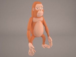 Cartoon ape 3D Model