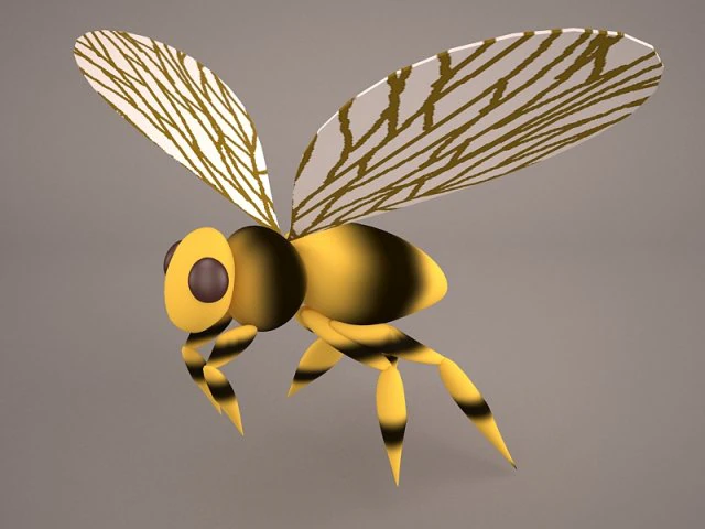 Bee character 1 3D Model .c4d .max .obj .3ds .fbx .stl .blend 