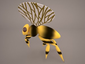 Bee character 1 Modello 3D