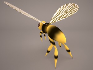 Bee character 1 Modello 3D