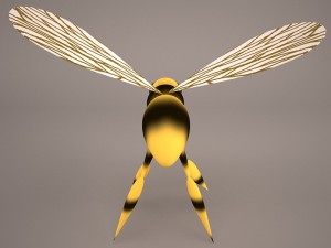 Bee character 1 Modello 3D