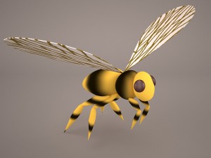 Bee character 1 Modello 3D