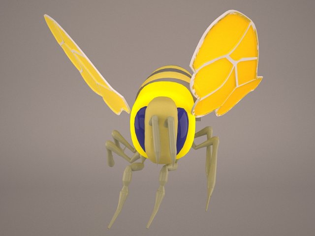 Cartoon bee 3D Модель .c4d .max .obj .3ds .fbx .stl .blend 