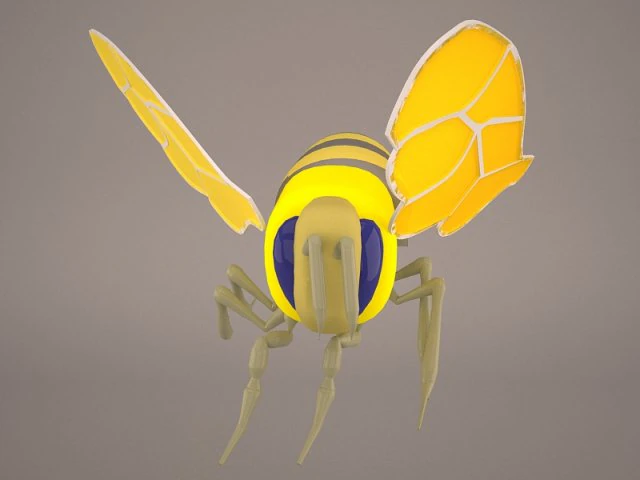 Cartoon bee 3D Model .c4d .max .obj .3ds .fbx .stl .blend 