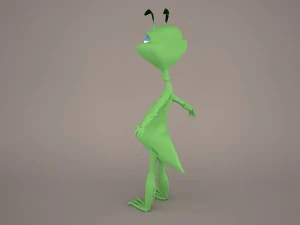 만화 메뚜기 3D 모델