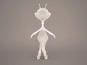 만화 메뚜기 3D 모델