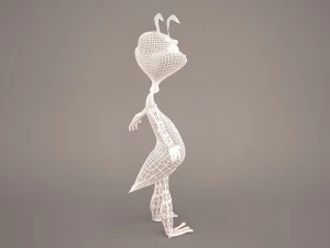 만화 메뚜기 3D 모델