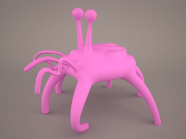 Cartoon crab 3D Model .c4d .max .obj .3ds .fbx .stl .blend 