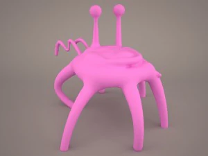Krab z kresk&oacute;wek Model 3D