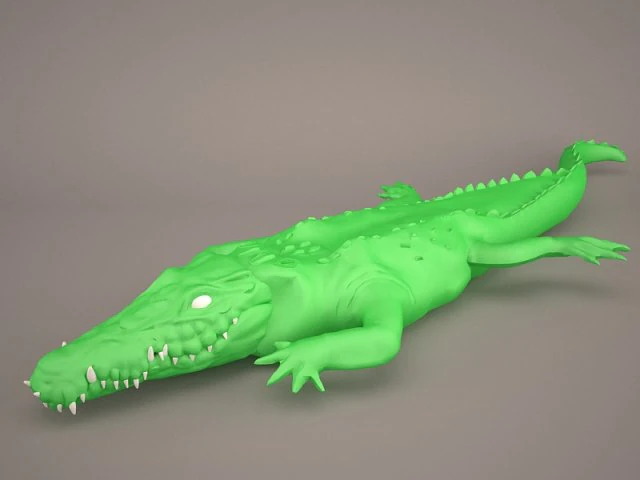 Cartoon crocodile 3D Model .c4d .max .obj .3ds .fbx .stl .blend 