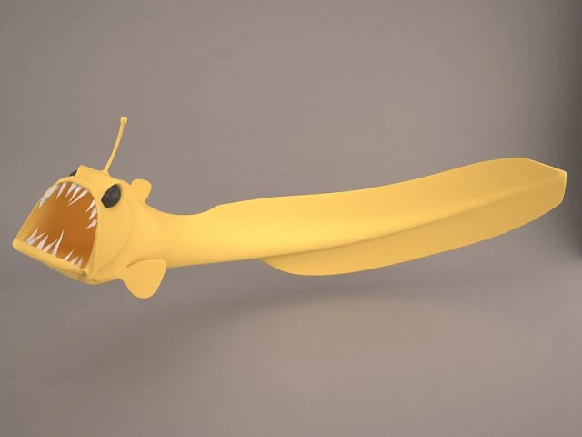 深海魚 3Dモデル .c4d .max .obj .3ds .fbx .stl .blend 