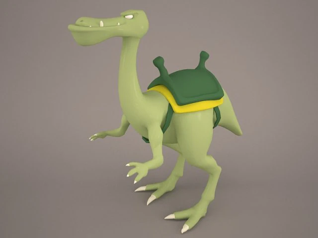 Cartoon dinosaur 2 3D Model .c4d .max .obj .3ds .fbx .stl .blend 