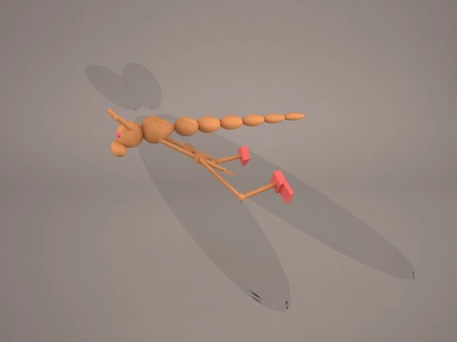 cartoon dragonfly 3D Model .c4d .max .obj .3ds .fbx .stl .blend 