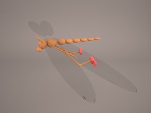 cartoon dragonfly 3D Model