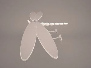 cartoon dragonfly 3D Model