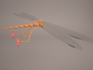 cartoon dragonfly 3D मॉडल