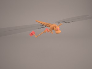 cartoon dragonfly 3D मॉडल