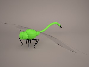 Cartoon dragonfly 1 3D Model