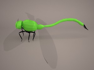 Cartoon dragonfly 1 3D Model