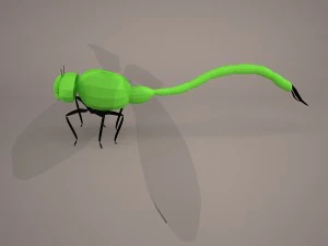 Cartoon dragonfly 1 3D Model