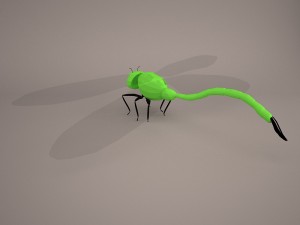 Cartoon dragonfly 1 3D Model