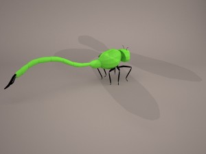 Cartoon dragonfly 1 3D Model