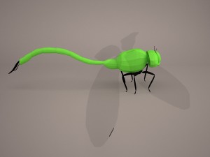 Cartoon dragonfly 1 3D Model