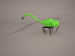 Cartoon dragonfly 1 3D Model