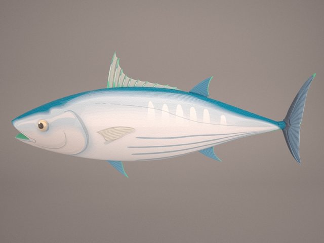 Fish mounted 3D Model .c4d .max .obj .3ds .fbx .stl .blend 